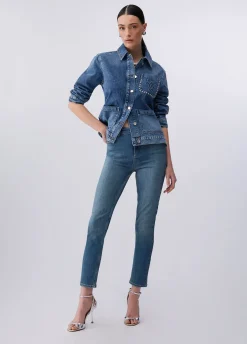 Jeans slim fit a vita alta