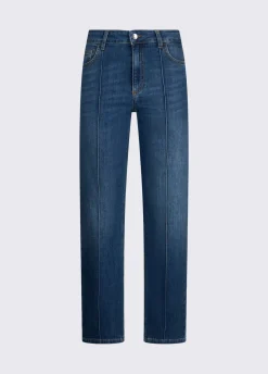Jeans straight a vita alta