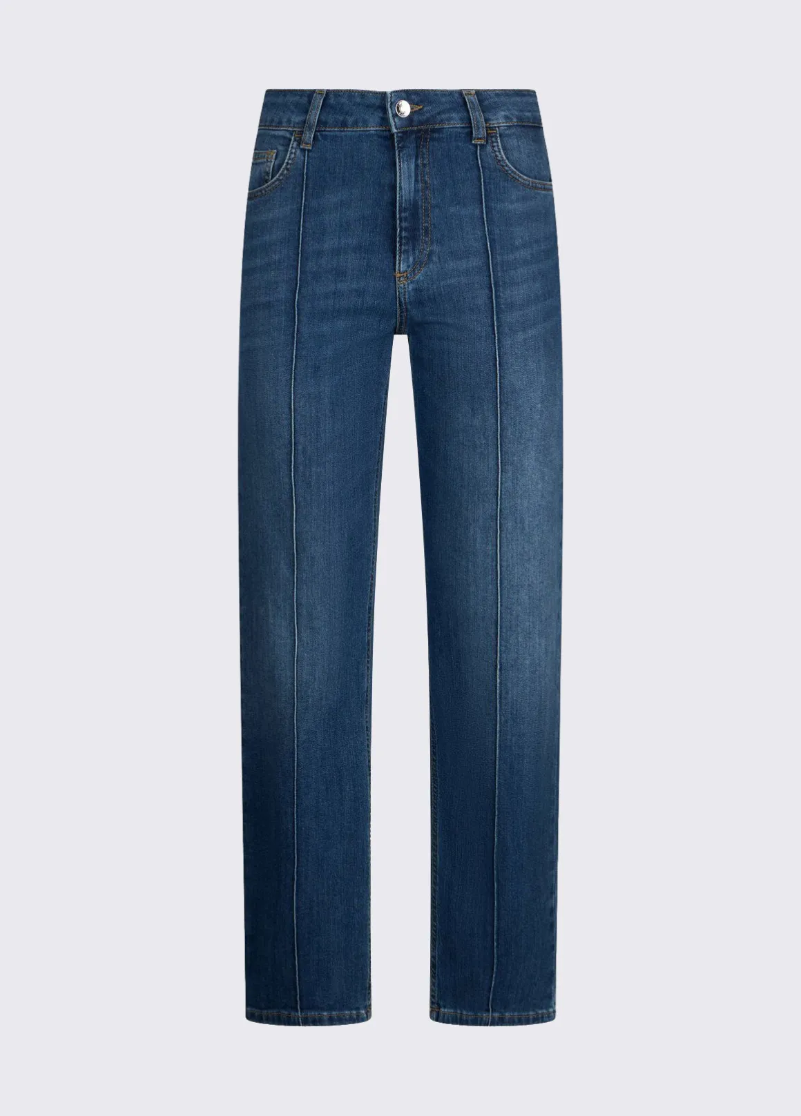 Jeans straight a vita alta