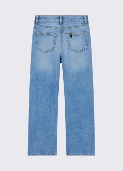 Jeans straight con strappi