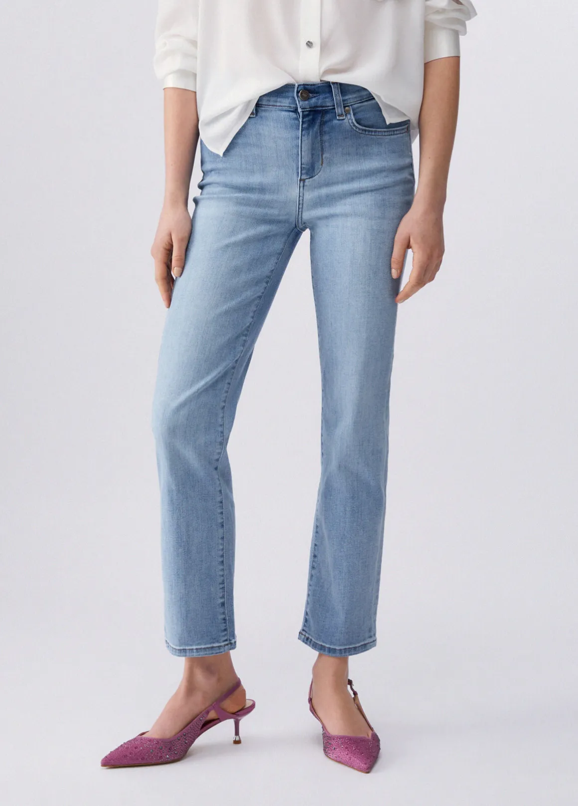 Jeans straight cropped