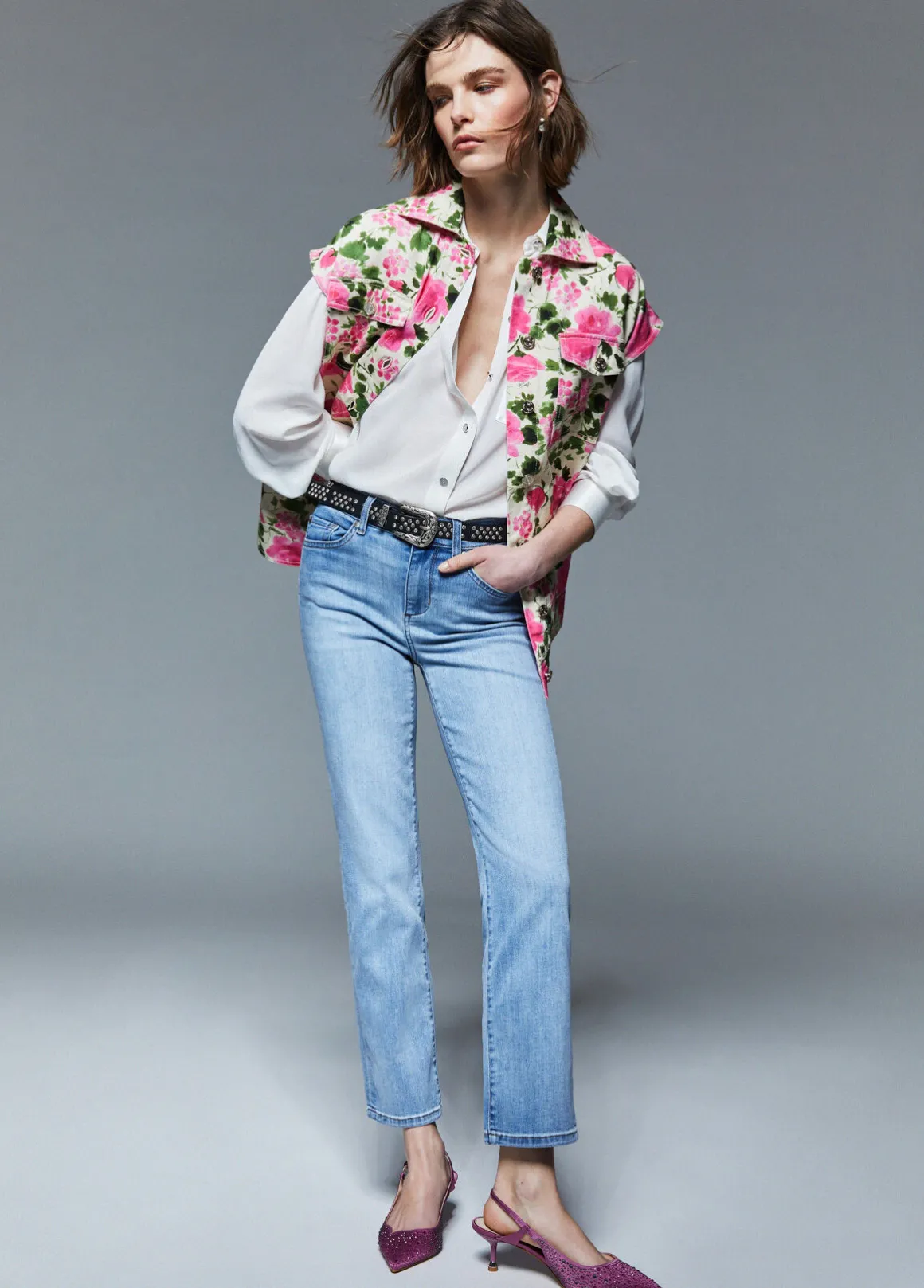 Jeans straight cropped