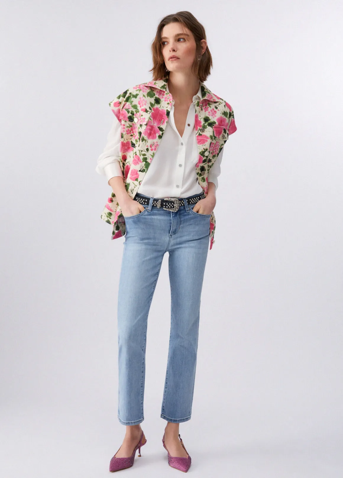 Jeans straight cropped