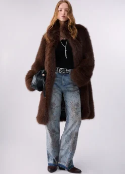 Jeans vita alta con stampa