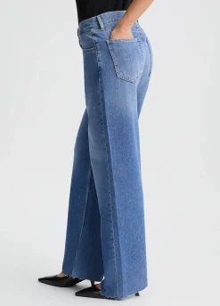 Jeans wide leg in cotone
