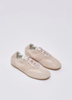 Light sneakers in suede e nylon