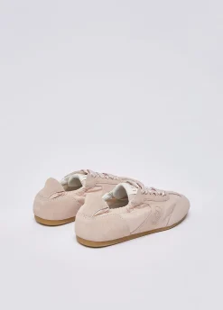 Light sneakers in suede e nylon