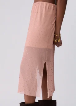 Longuette in tulle ricamato