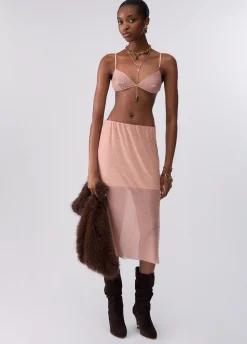 Longuette in tulle ricamato