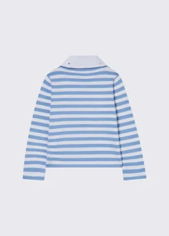 Maglia a righe con colletto gioiello
