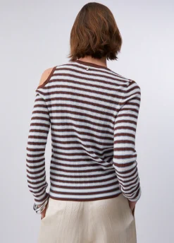 Maglia a righe con cut-out