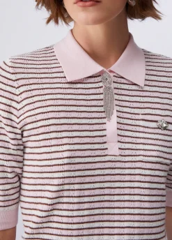 Maglia a righe con dettagli gioiello