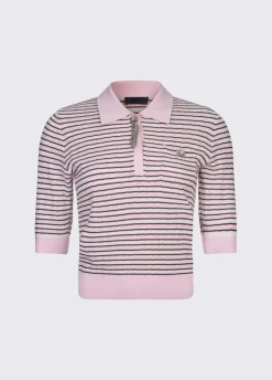 Maglia a righe con dettagli gioiello