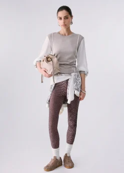 Maglia con inserto in georgette