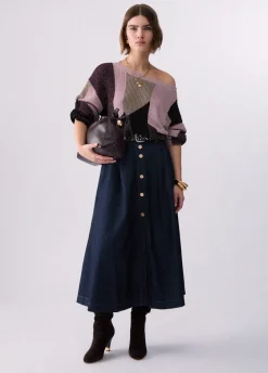Maglia con intarsi lamé