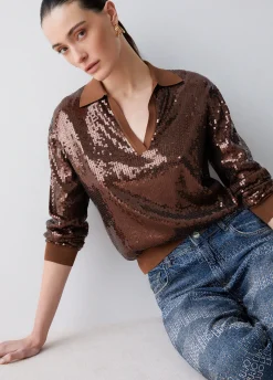 Maglia con paillettes