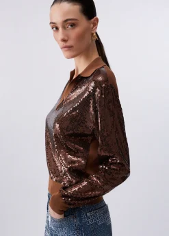 Maglia con paillettes