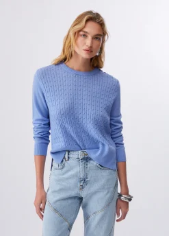 Maglia in lana a trecce