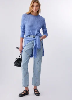 Maglia in lana a trecce