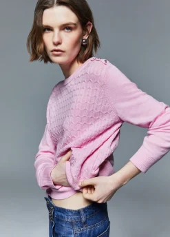 Maglia in lana a trecce