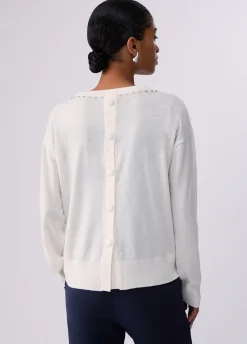 Maglia in lana con borchie