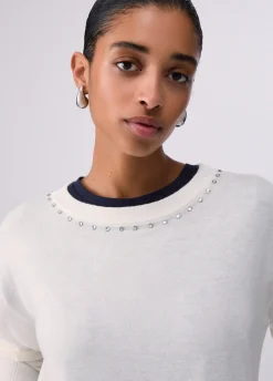 Maglia in lana con borchie