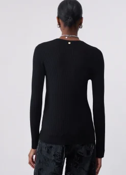 Maglia in lana con scollo a V