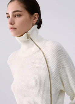 Maglia in lana con zip
