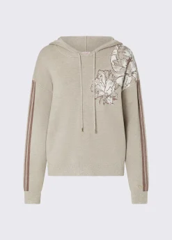 Maglia jacquard con cappuccio