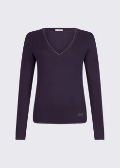 Maglia scollo a V con spacchetti