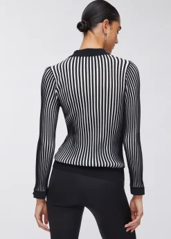 Maglia serafino a coste