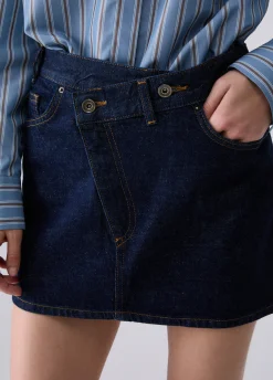 Minigonna in denim asimmetrica