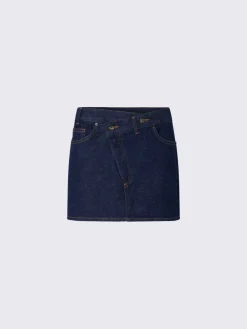 Minigonna in denim asimmetrica
