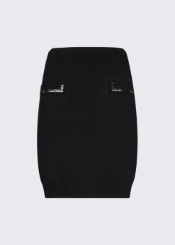 Minigonna in maglia con perline