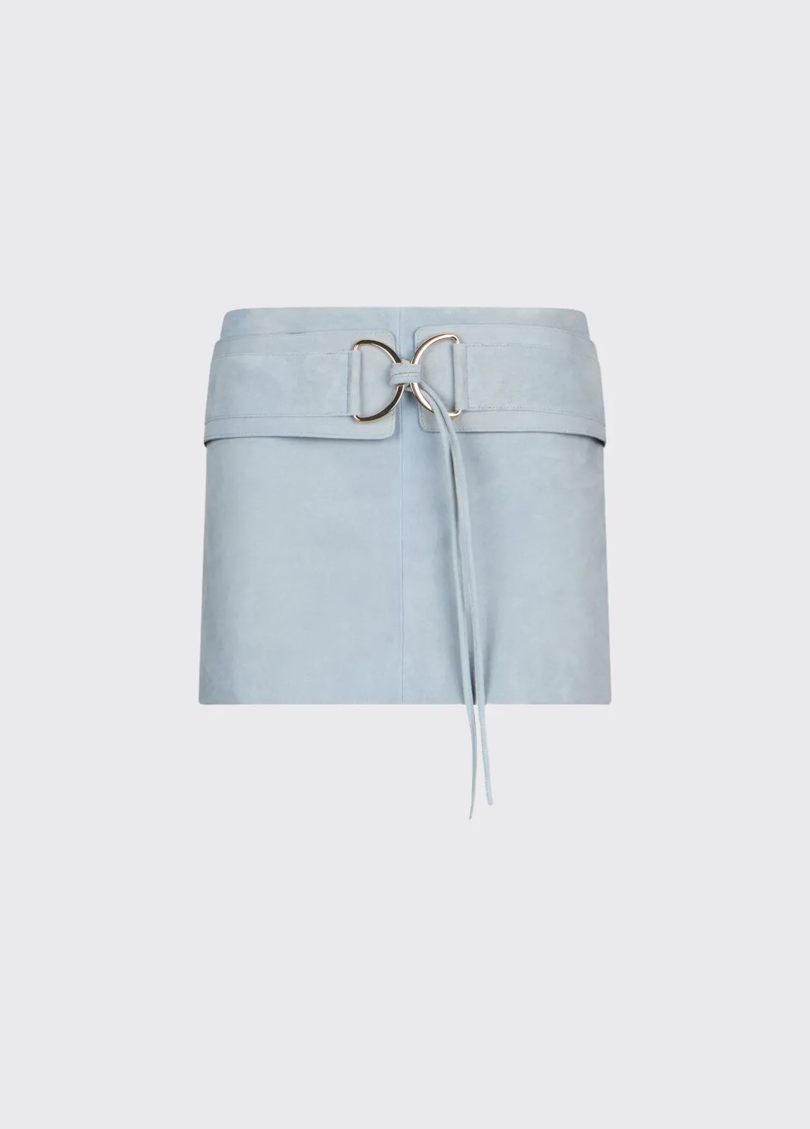 Minigonna in pelle scamosciata