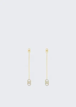 Orecchini pendenti con logo