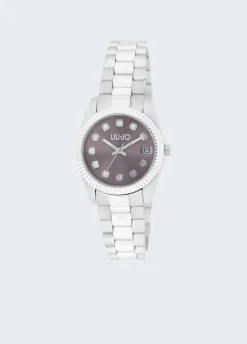 Orologio in acciaio con brill