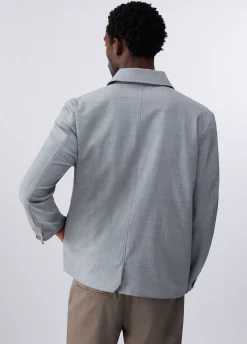 Overshirt in misto lana