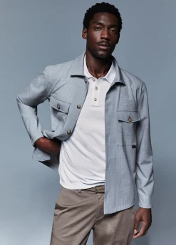 Overshirt in misto lana