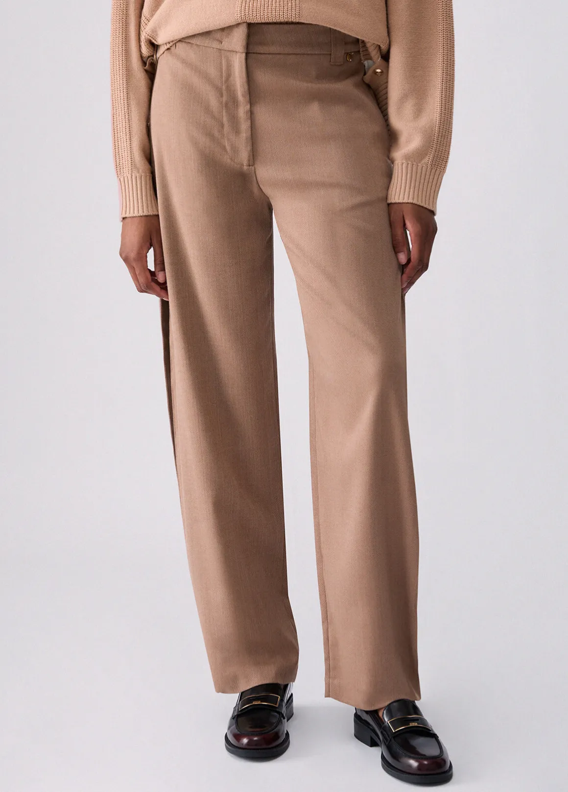 Pantalone balloon in tessuto resca