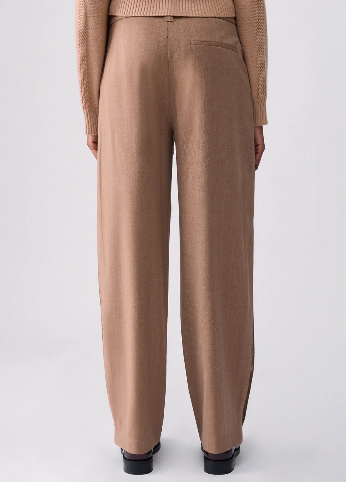 Pantalone balloon in tessuto resca