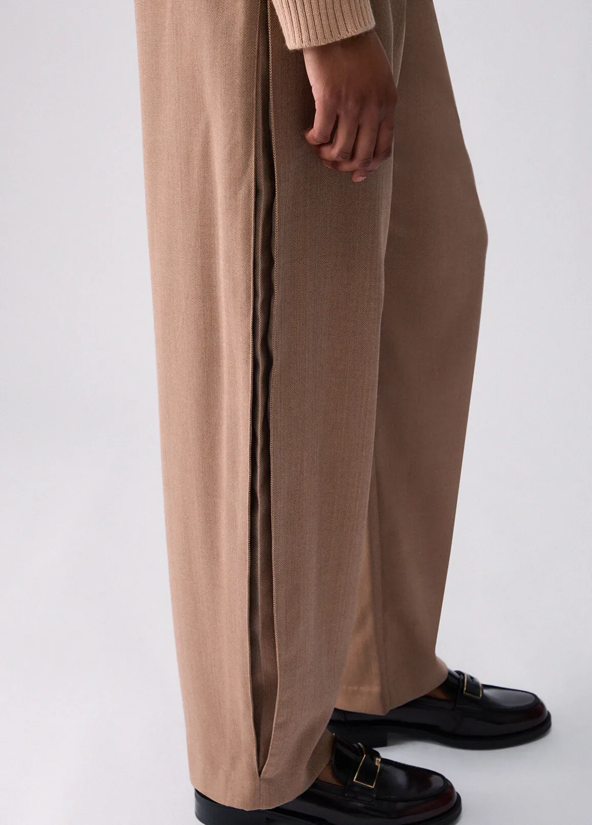Pantalone balloon in tessuto resca