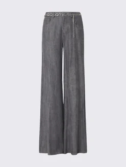 Pantalone flare con cintura