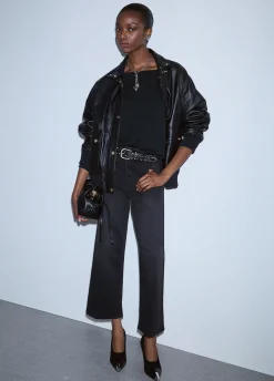 Pantalone flare cropped