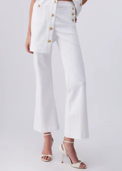 Pantaloni a vita alta con bottoni