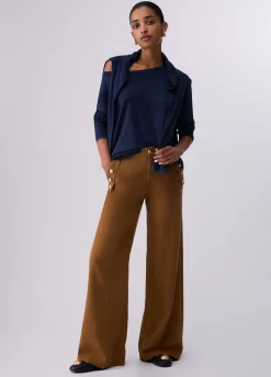 Pantaloni a vita alta con bottoni