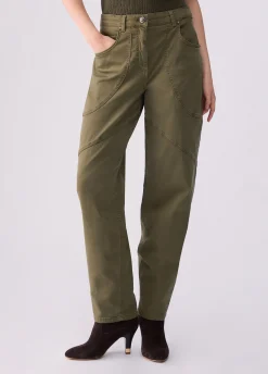 Pantaloni baggy in gabardine
