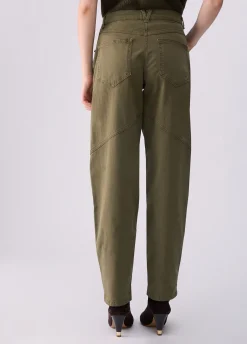 Pantaloni baggy in gabardine