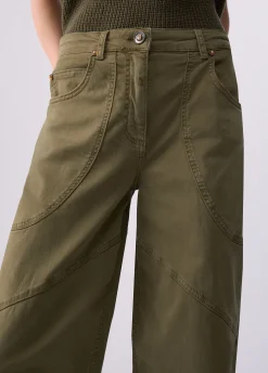 Pantaloni baggy in gabardine