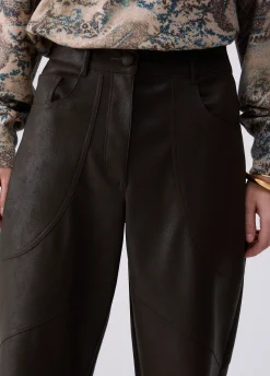 Pantaloni baggy in tessuto spalmato